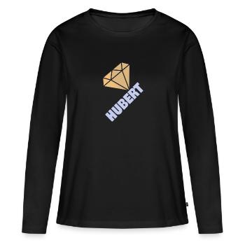 Hubert en tant que noble - T-shirt manches longues Premium bio Femme - noir - Devant - Julia (174cm)