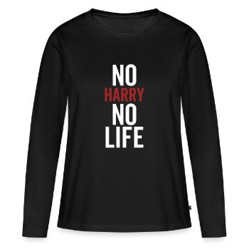 Pas de Harry Pas de vie - T-shirt manches longues Premium bio Femme - noir - Devant - Julia (174cm)