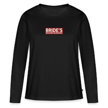 BRIDE’S BOOZE BUDDIES - Frauen Premium Bio Langarmshirt - Schwarz - Vorne - Julia (174cm)