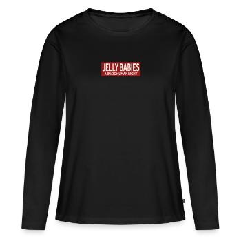 LES BÉBÉS EN GELÉE - UN DROIT HUMAIN FONDAMENTAL - T-shirt manches longues Premium bio Femme - noir - Devant - Julia (174cm)