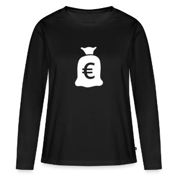 Euro millionnaire - T-shirt manches longues Premium bio Femme - noir - Devant - Julia (174cm)