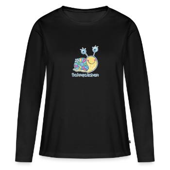 Escargot - T-shirt manches longues Premium bio Femme - noir - Devant - Julia (174cm)