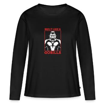 Gorilla - Women's Premium Organic Long Sleeve Shirt - black - Front - Julia (174cm)