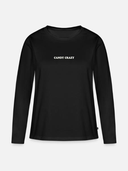 CANDY CRAZY - Frauen Premium Bio Langarmshirt - Schwarz