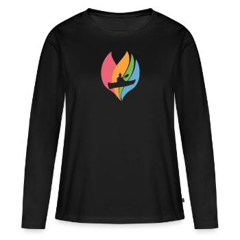 Kayak Sports nautiques Eau vive - T-shirt manches longues Premium bio Femme - noir - Devant - Julia (174cm)