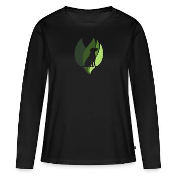 Dressage de chiens Sports canins - T-shirt manches longues Premium bio Femme - noir - Devant - Julia (174cm)