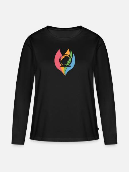 Guinea - Frauen Premium Bio Langarmshirt - Schwarz