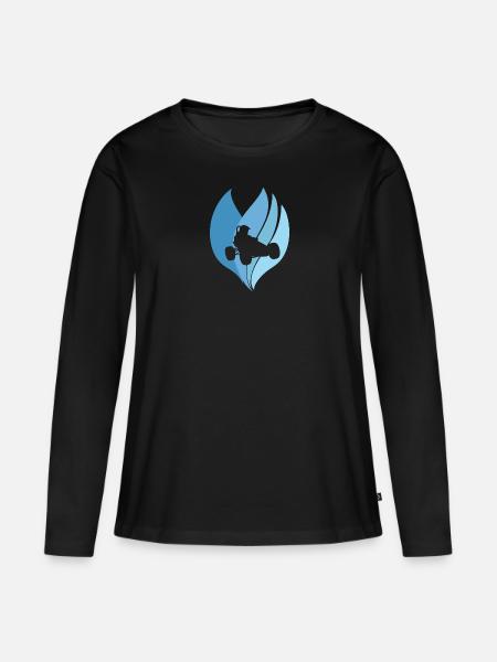 Autocross Auto - Frauen Premium Bio Langarmshirt - Schwarz