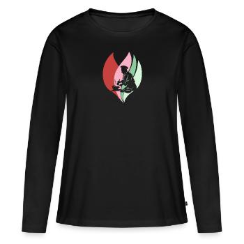 Cuisinier Hobby Cuisinier - T-shirt manches longues Premium bio Femme - noir - Devant - Julia (174cm)