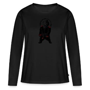 Brazilian Jiu-Jitsu Grappling Bär - Frauen Premium Bio Langarmshirt - Schwarz - Vorne - Julia (174cm)