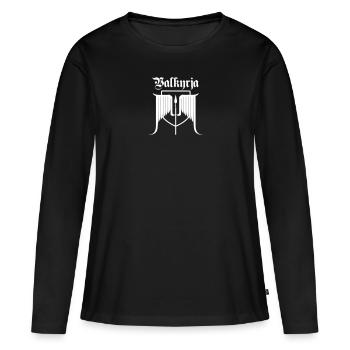 Valkyria - T-shirt manches longues Premium bio Femme - noir - Devant - Julia (174cm)