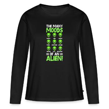 UFO Invasion Extraterrestrial - Women's Premium Organic Long Sleeve Shirt - black - Front - Julia (174cm)