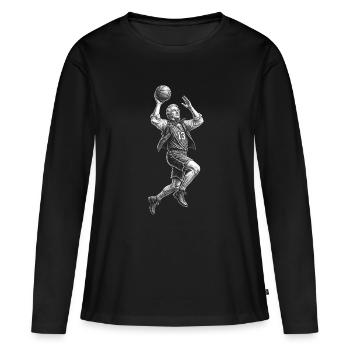 Millard Fillmore Basketball - Women's Premium Organic Long Sleeve Shirt - black - Front - Julia (174cm)