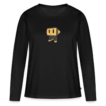 Chimpanzee - Women's Premium Organic Long Sleeve Shirt - black - Front - Julia (174cm)