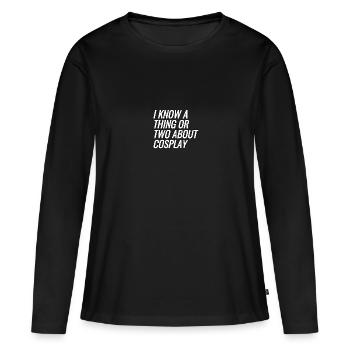 Cosplay - T-shirt manches longues Premium bio Femme - noir - Devant - Julia (174cm)
