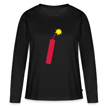 dynamite meche allume 1206 - T-shirt manches longues Premium bio Femme - noir - Devant - Julia (174cm)