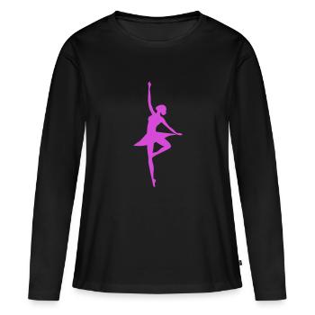 Balerina Ballet Danse - T-shirt manches longues Premium bio Femme - noir - Devant - Julia (174cm)