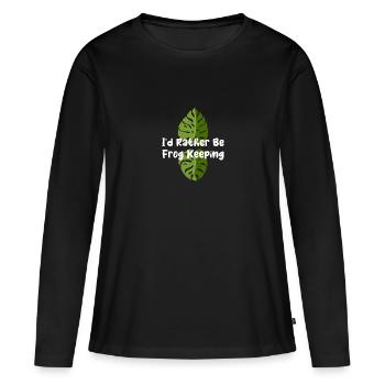 Frog Toad Jungle Jungle Cadeau - T-shirt manches longues Premium bio Femme - noir - Devant - Julia (174cm)
