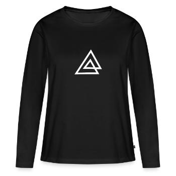 Symbol Triangle - Women's Premium Organic Long Sleeve Shirt - black - Front - Julia (174cm)