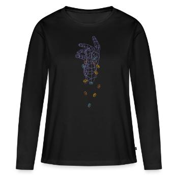 Chill pills - Frauen Premium Bio Langarmshirt - Schwarz - Vorne - Julia (174cm)