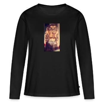 Lady ❤️ - T-shirt manches longues Premium bio Femme - noir - Devant - Julia (174cm)
