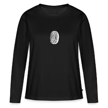 grain de café - T-shirt manches longues Premium bio Femme - noir - Devant - Julia (174cm)