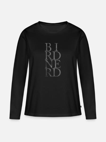 BIRDNERD - Frauen Premium Bio Langarmshirt - Schwarz