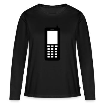téléphone téléphone mobile retro22 radio téléphone mobile - T-shirt manches longues Premium bio Femme - noir - Devant - Julia (174cm)