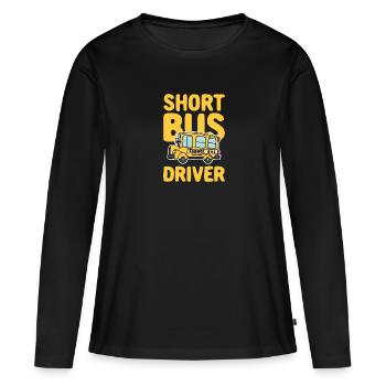 Short Bus Driver - Frauen Premium Bio Langarmshirt - Schwarz - Vorne - Julia (174cm)