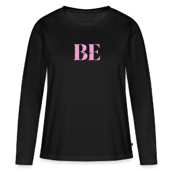 Soyez vous-même - T-shirt manches longues Premium bio Femme - noir - Devant - Julia (174cm)