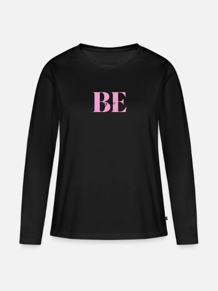 Be you - Frauen Premium Bio Langarmshirt - Schwarz