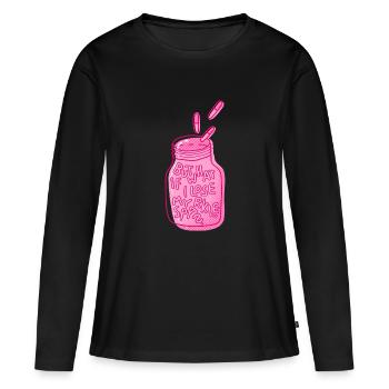 what if i lose my sparkle Spruch mental health - Frauen Premium Bio Langarmshirt - Schwarz - Vorne - Julia (174cm)