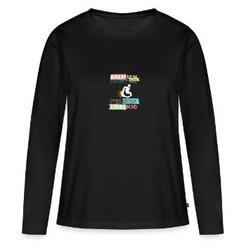 Le freinage salit les jantes - T-shirt manches longues Premium bio Femme - noir - Devant - Julia (174cm)