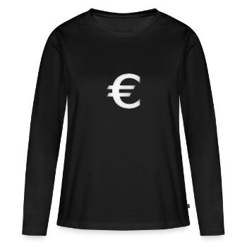 Euro white - Women's Premium Organic Long Sleeve Shirt - black - Front - Julia (174cm)