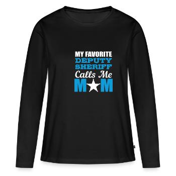 Mon shérif préféré Aimant le poison - T-shirt manches longues Premium bio Femme - noir - Devant - Julia (174cm)