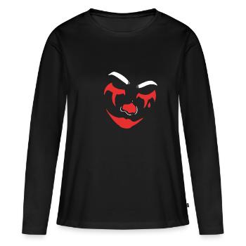 Sad Clown Entertainer Gift - Women's Premium Organic Long Sleeve Shirt - black - Front - Julia (174cm)