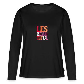Lesbeautiful Pride Lesbian LGBT - Women's Premium Organic Long Sleeve Shirt - black - Front - Julia (174cm)