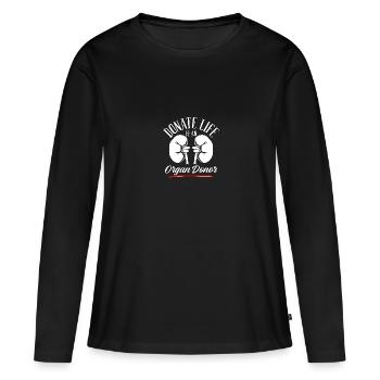 Donate Life Be An Organ Donor Organ Donation - Women's Premium Organic Long Sleeve Shirt - black - Front - Julia (174cm)