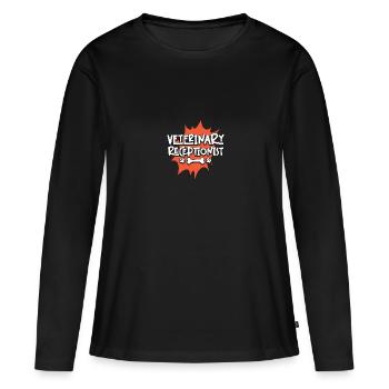 Veterinary Receptionist Veterinary Assistant - Women's Premium Organic Long Sleeve Shirt - black - Front - Julia (174cm)