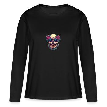 Skeleton Bachelor - T-shirt manches longues Premium bio Femme - noir - Devant - Julia (174cm)