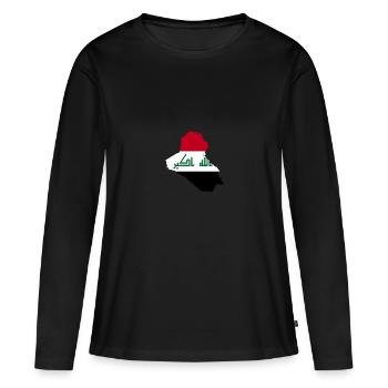 Irak - T-shirt manches longues Premium bio Femme - noir - Devant - Julia (174cm)
