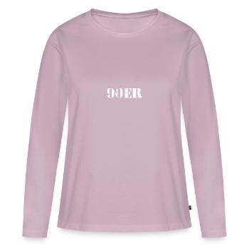 90ER - Frauen Premium Bio Langarmshirt - Altrosa - Vorne - Julia (174cm)