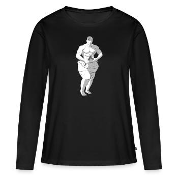 Fitness Perdre du poids Hommes - T-shirt manches longues Premium bio Femme - noir - Devant - Julia (174cm)