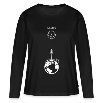 Mars - Women's Premium Organic Long Sleeve Shirt - black - Front - Julia (174cm)
