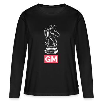 Chess Grandmaster Knight GM Chess Player Tournament - Women's Premium Organic Long Sleeve Shirt - black - Front - Julia (174cm)