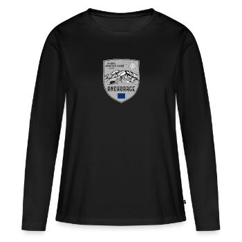 Alaska St. Elias USA Armoiries - T-shirt manches longues Premium bio Femme - noir - Devant - Julia (174cm)