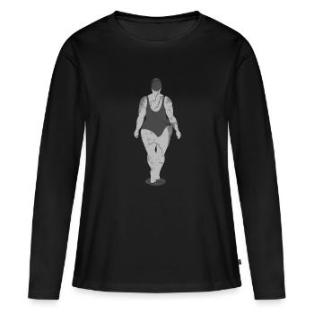 Belle femme en maillot de bain - T-shirt manches longues Premium bio Femme - noir - Devant - Julia (174cm)