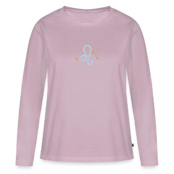 Signe du zodiaque Lion - constellation et symbole - T-shirt manches longues Premium bio Femme - rose poudré - Devant - Julia (174cm)