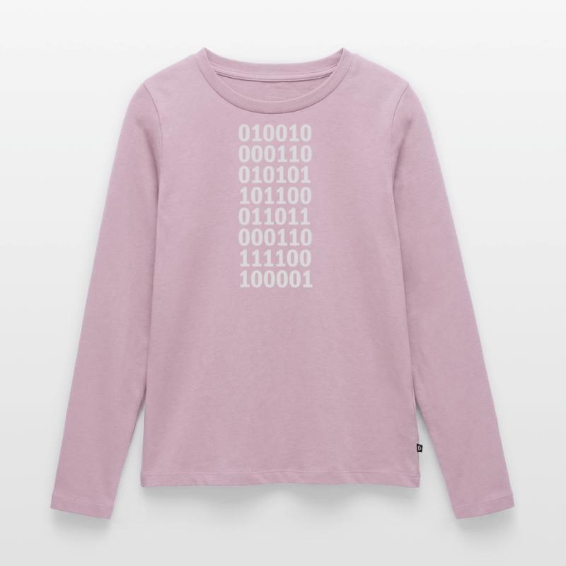 Binary Code Program Language Women's Premium Organic Long Sleeve Shirt