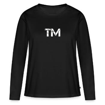 TM Gift Idea Marque de commerce Copyright Marque - T-shirt manches longues Premium bio Femme - noir - Devant - Julia (174cm)